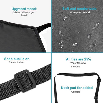 Gotega Waterproof Rubber Vinyl Apron Adjustable Dishwasher Apron - Apron for Women Men Heavy Duty Work Apron - Image 5
