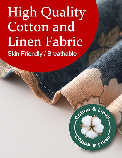 Cozy Adjustable Cross Back Aprons for Women with Pockets Cotton Linen Cooking Kitchen Baking