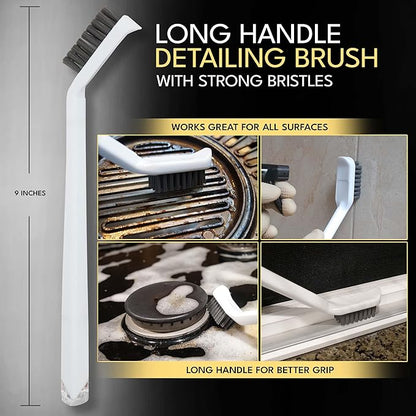 Grout Cleaning Brushes Set (3 Pcs) Deep Cleaner Multi-Purpose Stiff Bristle Brush, Cleaning Toothbrush for Cleaning Corners, Spaces, Tile, Shower, Window & Door Track, Floor, Juicers and Tight Spaces - Image 4