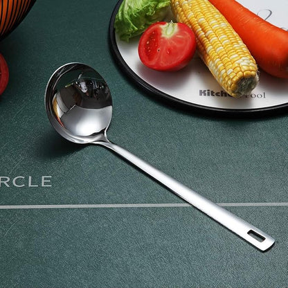 Stainless Steel Ladle, Berglander Soup Ladle, Cooking Ladle, Kitchen Ladle, Metal Soup Spoon For Cooking Non-Stick And Heat Resistant, Dishwasher Safe, Easy to Clean - Image 2
