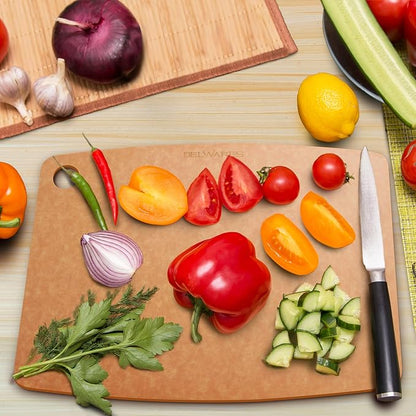 Dishwasher Safe Cutting Boards for Kitchen - Extra Large Composite Wood Cutting Boards - Thin, BPA Free & Eco-Friendly Chopping Board (18 x 12 Inch, Natural) - Image 7