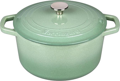 VORRINGARD Enameled Cast Iron Dutch Oven Pot with Lid, for Bread Baking, Round Bread Oven- include Sourdough Bread Baking Supplies Set, 6QT, Sage Green - Image 4