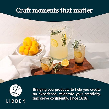 Libbey Impressions Large Glass Pitcher, 80 Oz, Clear, Tall Cocktail Pitcher, Modern Glass Pitchers with Handle for Lemonades, Iced Tea, Wine and More - Image 7