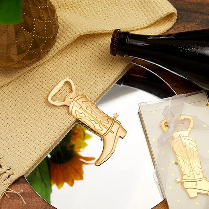Hortsun 36 Sets Cowboy Boot Bottle Openers Baby Shower Bottle Opener Favors for Guest Party Bottles Opener Gifts Bulk for Baby Shower Wedding Birthday Party Favor Decoration Supplies(Gold)