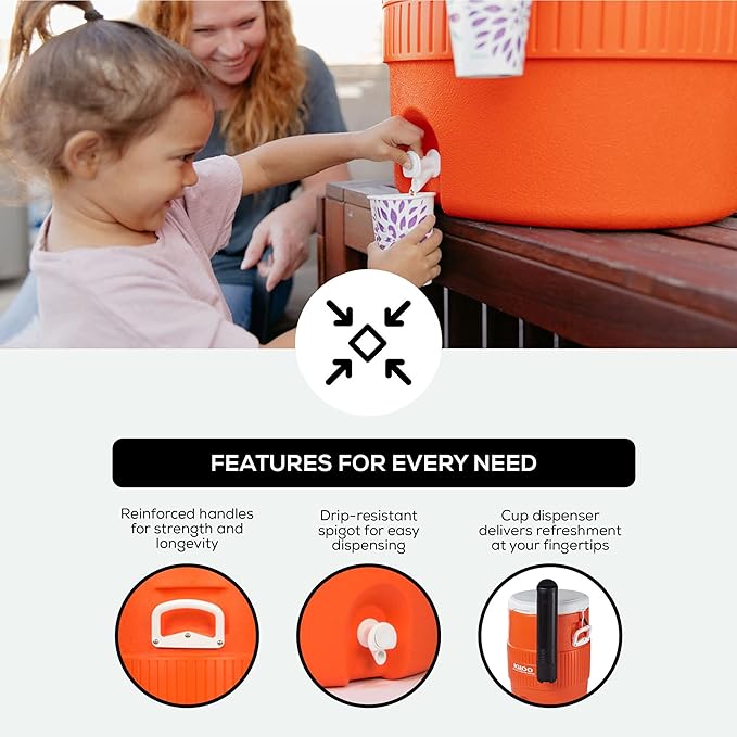 Igloo Sports Cooler | Insulated Beverage Dispenser with Spout |Portable Handwashing Station - Image 4
