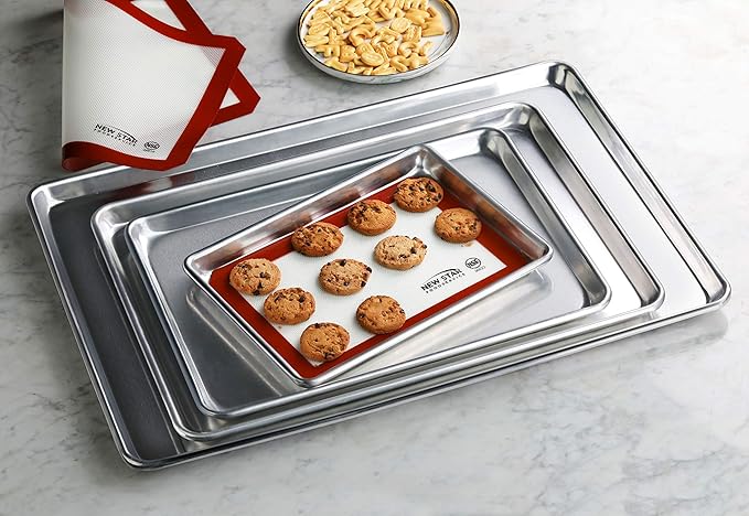 New Star Foodservice Commercial-Grade 18-Gauge Aluminum Sheet Pan/Bun Pan (9 x13 x1 inch (Quarter Size)) - Image 8
