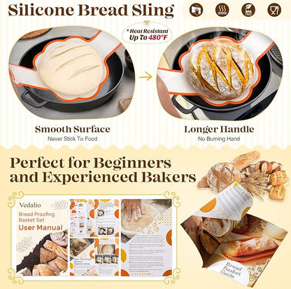 Sourdough Starter Kit, Sourdough Bread Baking Supplies, Sourdough Kit for Modern Home and Kitchen, Sourdough Bread Basket, Sour Dough Kit, Bread Making Tools Kit Gifts for Bakers Women Wife Mom - Image 7