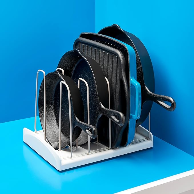 YouCopia StoreMore Cookware Rack with Tall Steel Wires, Adjustable Pan and Lid Organizer for Kitchen Cabinet Storage, Classic Edition - Image 7