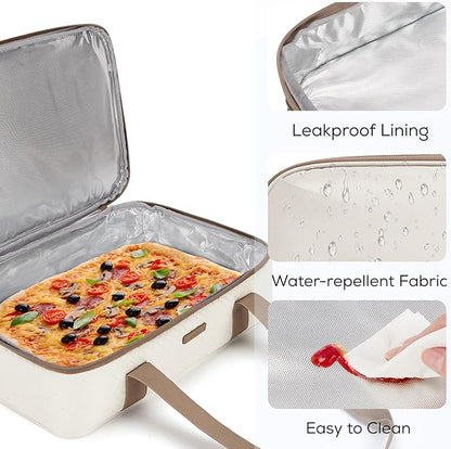 TOURIT Insulated Casserole Carrier for Hot or Cold Food Thermal Food Carrier for Picnic Cookouts Potluck Parties Fits 9" x 13" Baking Dish - Image 5