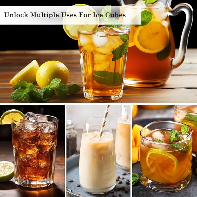 Mini Ice Cube Tray for Freezer: Small Plastic Ice Cubes Trays for Freezer with Box - Easy Release Stackable Mini Ice Cube Maker - Nugget Ice Trays for Freezer with Ice Container - Image 4