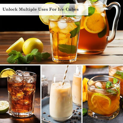 Mini Ice Cube Tray for Freezer: Small Plastic Ice Cubes Trays for Freezer with Box - Easy Release Stackable Mini Ice Cube Maker - Nugget Ice Trays for Freezer with Ice Container - Image 4