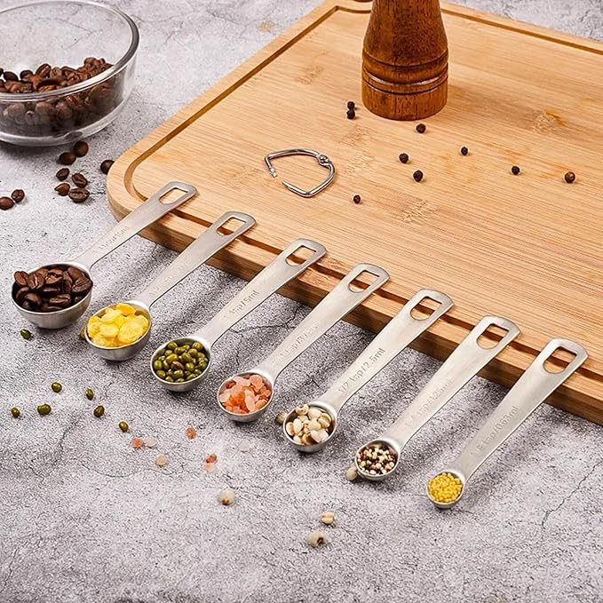 9PCS Measuring Spoons Set Stainless 1 tbsp, 1/2 tbsp, and 1-1/16tsp Steel Measuring Spoons for Cooking Baking Spice Jars and Liquid Ingredients - Image 4