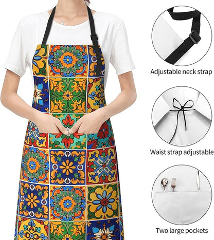 Funny Apron Polyester Grooming Aprons with Pocket for Cooking Kitchen Grilling Adults