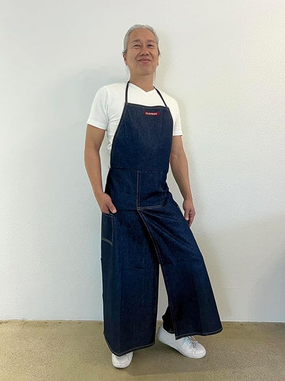 BLUE DENIM, the original split overlapped apron for potters, chefs, gardeners, artists, men and women