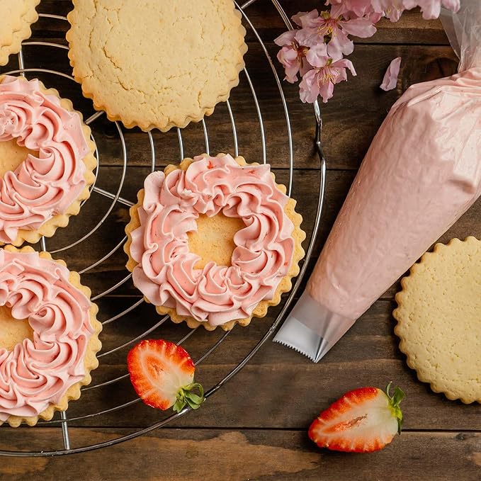 Ptwola 3 PCS Piping Tips Set Large Frosting Piping Kit Stainless Steel Cake Icing Nozzles Tips Decorating Tools Silver Pastry Bags Tips Accessories for Cookie Cupcake Baking Buttercream Supplies - Image 6