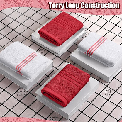 Dish Towels and Dishcloths with Oven Mitts Sets- 100% Cotton Tea Towels for Kitchen- 500 F Heat Resistant Oven Mittens 7.5"x12", Durable Dish Cloths 11.8"x11.8", Absorbent Dish Towels 13.5"x24"