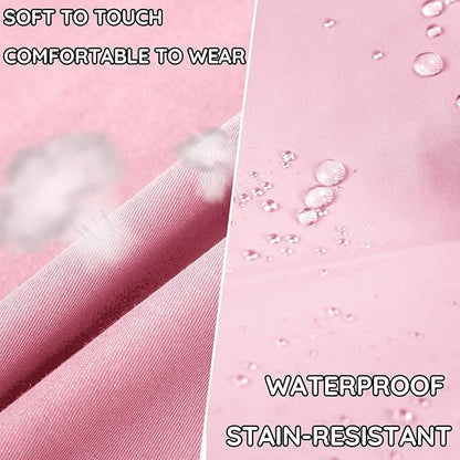 4 Packs Chef Apron with 2 Pockets, Waterproof Adjustable Apron for Men Women Perfect for Kitchen Cooking Baking Gardening Restaurant BBQ Coffee House, Professional Apron (Pink) - Image 3