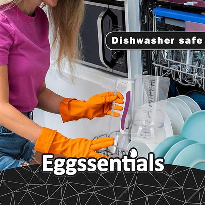 Eggssentials – Batter Dispenser Mess-Free, Squeeze Handle, Cupcakes, Waffles & More – Durable, Easy-Pour Pancake Dispenser Bottle for Smooth Baking
