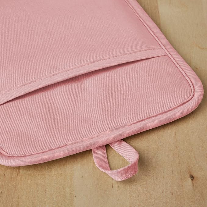 KitchenAid Ribbed Soft Silicone Pot Holder 2-Pack Set, Dried Rose, 7"x9" - Image 4
