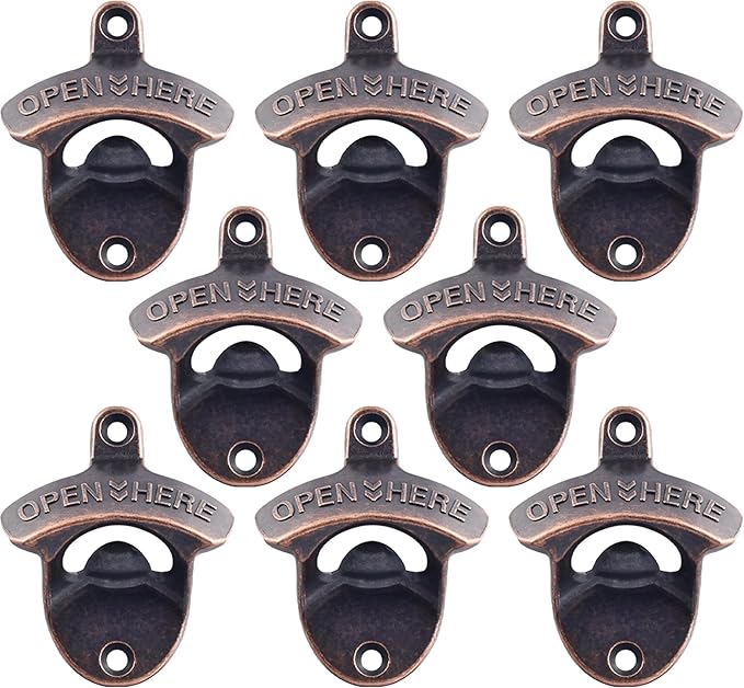 8 PCS Bottle Opener Wall Mount, Vintage Screw in Cola Opener Bulk for DIY Beer Gifts by Wallmountedbottleopener