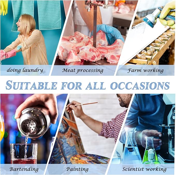 Hercicy 3 Pcs Heavy Duty Waterproof Aprons 47" PVC Vinyl Aprons Transparent Plastic Oil Proof Apron for Dishwashing Cleaning