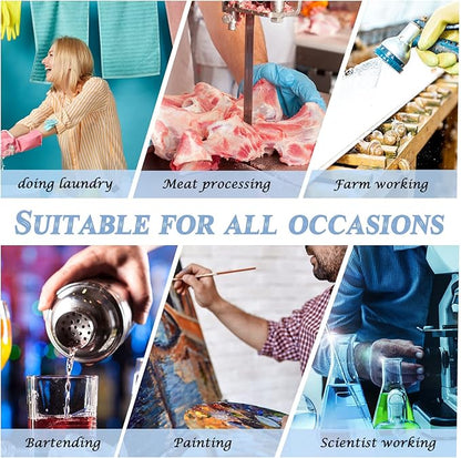 Hercicy 3 Pcs Heavy Duty Waterproof Aprons 47" PVC Vinyl Aprons Transparent Plastic Oil Proof Apron for Dishwashing Cleaning