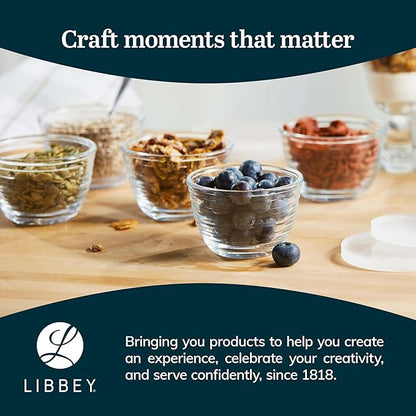 Libbey Small Glass Prep Bowls with Lids, Set of 8, 6.25 oz Small Bowls- Ideal for Leftovers, Meal Prep & Dips, Durable & Dishwasher Safe - Image 6
