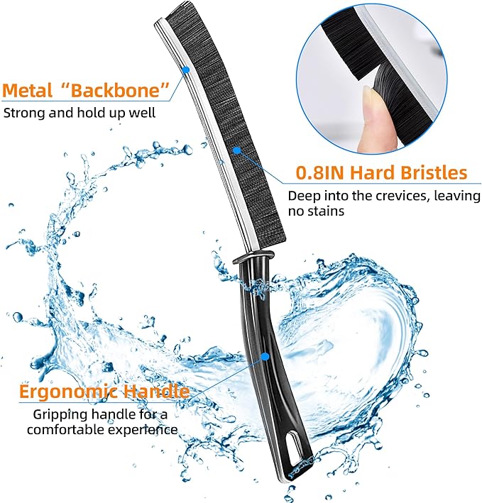 6Pcs Hard-bristled Crevice Cleaning Brush, Multifunctional Thin Gap Scrub Brush, Bathroom Cleaner Tools for Household Use, Kitchen, Window, Toilet, Grout, Faucets, Car - Image 3
