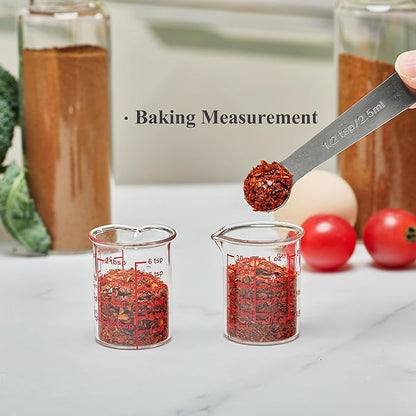 High Borosilicate Glass Measuring Cup with V-Shaped Spout, 30ml (1oz) | Pack of 2 – Precision Glass Measuring Cup for Kitchen & Bar - Image 6