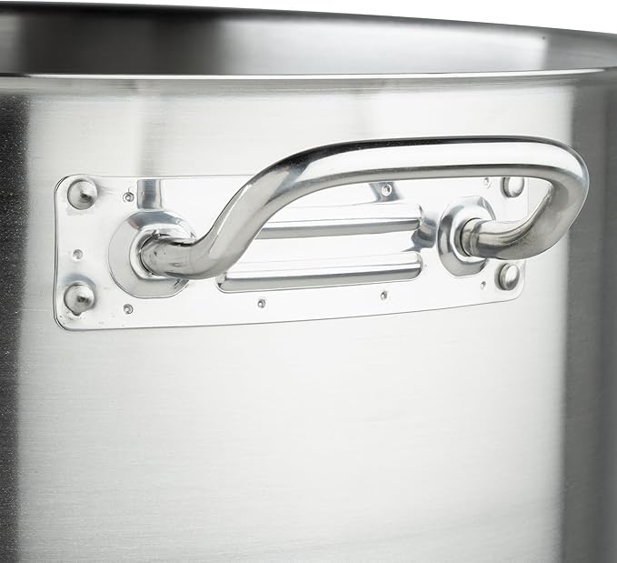 Winware Stainless Steel 80 Quart Stock Pot with Cover, Silver - Image 4
