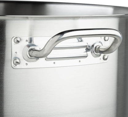 Winware Stainless Steel 80 Quart Stock Pot with Cover, Silver - Image 4