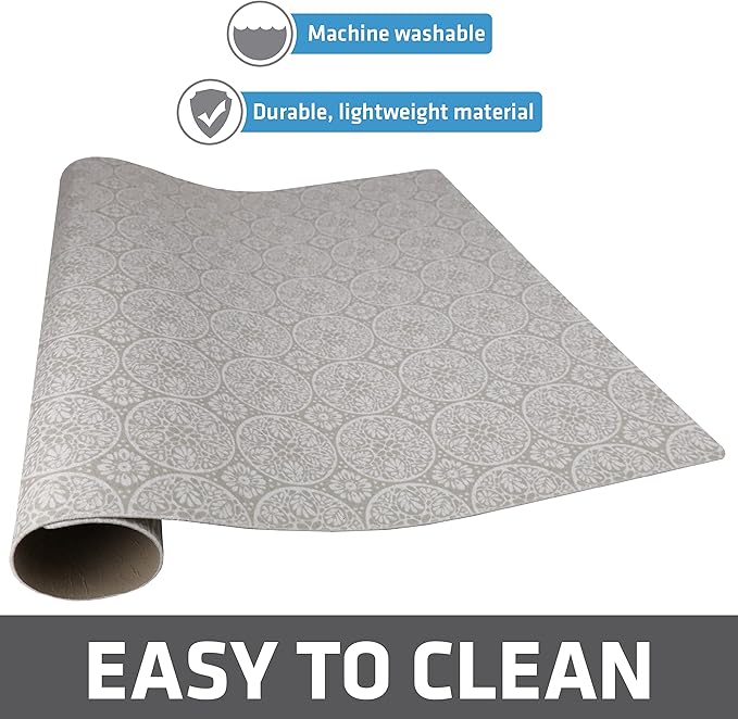 Drymate Jumbo XL Dish Drying Mat (19”x24”), Low-Profile, Super Absorbent, Quick Dry Fabric, Waterproof & Slip-Resistant, for Kitchen Counter, Trimmable, Easy to Clean (USA Made)(Tan) - Image 6