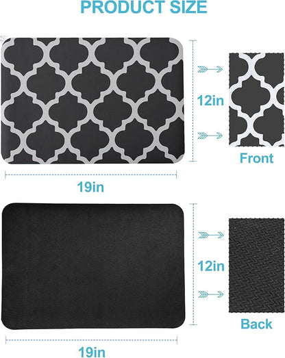 Dish Drying Mat for Kitchen Counter, 12"x19" Dish Drying Pad with Non-slip Rubber Backed, Hide Stain Anti Absorbent for Kitchen Counter, Drying Mat for Coffee Machine Dish Rack (Gray Trellis) - Image 7