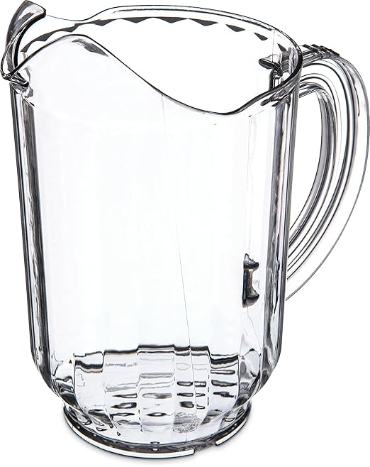 Carlisle FoodService Products 554607 Restaurant-Style SAN Plastic Pitcher, 60 oz., Clear (Pack of 6) by CarlisleFoodServiceProducts