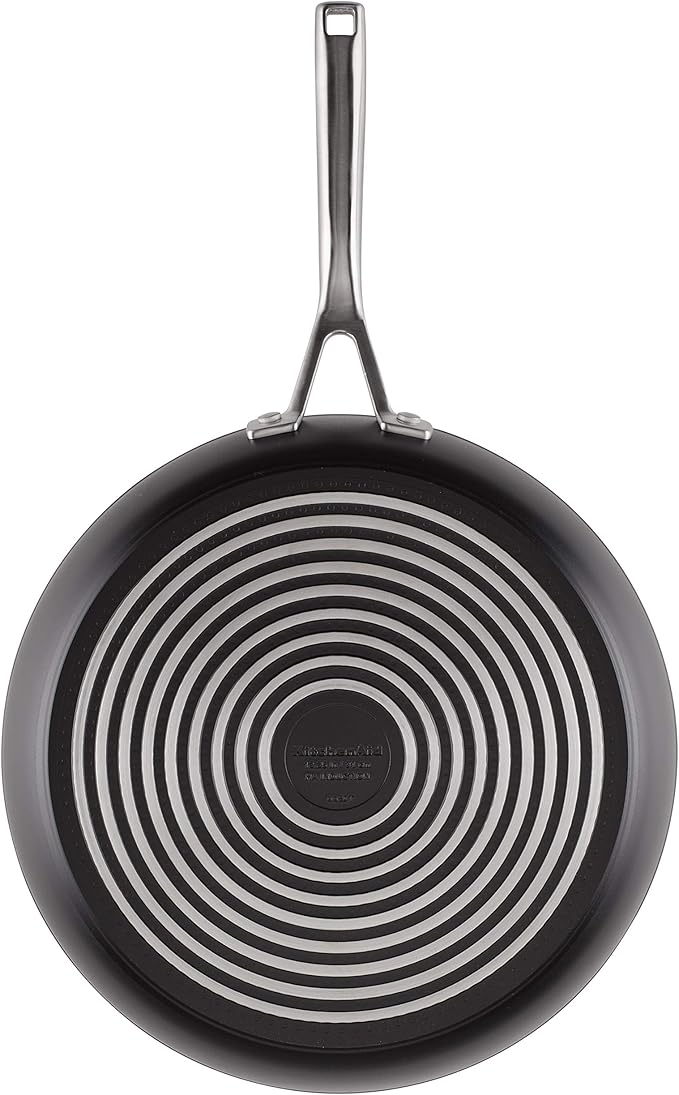KitchenAid Hard Anodized Induction Nonstick Fry Pan/Skillet with Lid, 12.25 Inch, Matte Black - Image 10