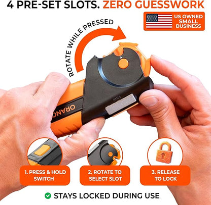 Orange Ninja 7-in-1 Garden Tool & Knife Sharpener – Sharpens Axe, Hatchet, Machete, Pruner & Shears – One Tool for All Your Outdoor Blades – Gift for Gardeners - Image 3