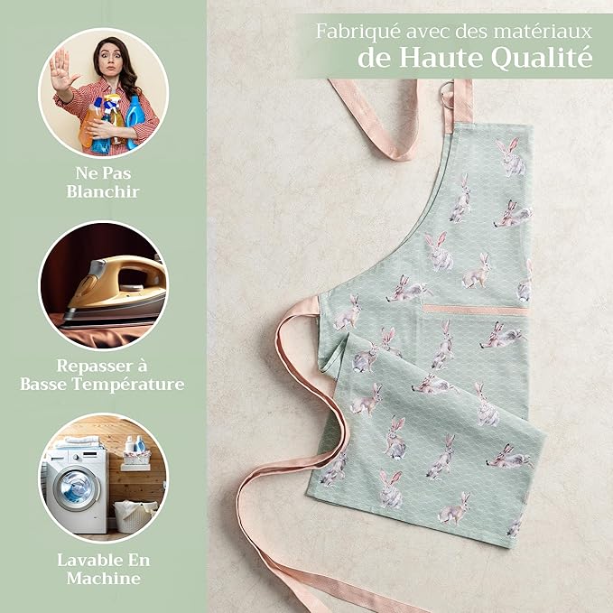 Maison d' Hermine 100% Cotton Apron for women with Pocket Kitchen Chef Apron for Men Cooking Mothers Day Gifts - Image 3