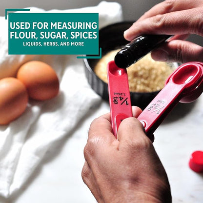 MIRRO 4pc Nested Measuring Spoons Set, Red - Image 5