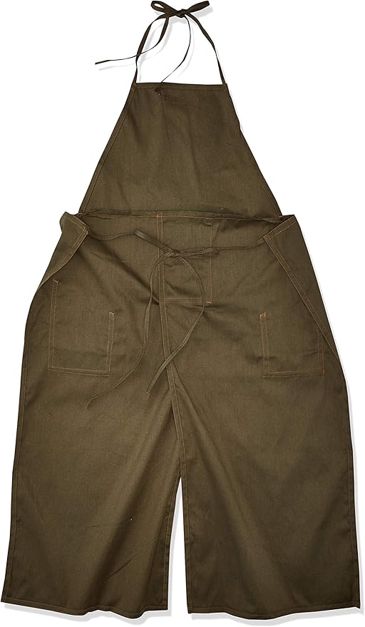 OLIVE GREEN, the original split apron for potters, chefs and gardeners