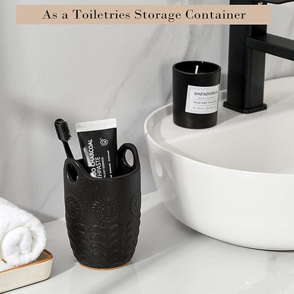 5.75“ (H) Utensil Holder for Kitchen Counter, Cute Nordic Minimalist Style Cooking Utensil Holder and Crock Home Kitchen Decor, Ceramic Utensil Organizer for All kinds Spoon, Knife, Fork