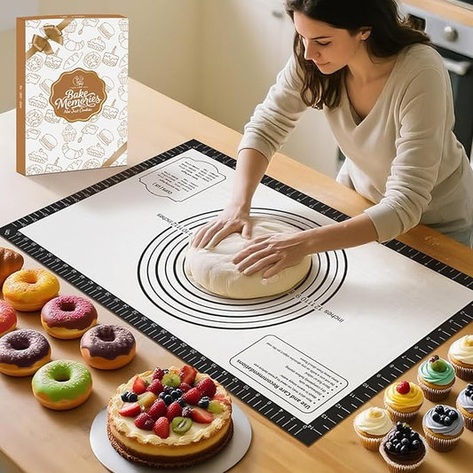 Silicone Macaron Baking Mat, Non Stick Pastry Mat for Rolling Dough,Silicone Mat for Baking Pizza, Cookie, Bread, Fondant, Macarons, Reusable and Large Silicone Mat by MimekitchenKitchenHelper