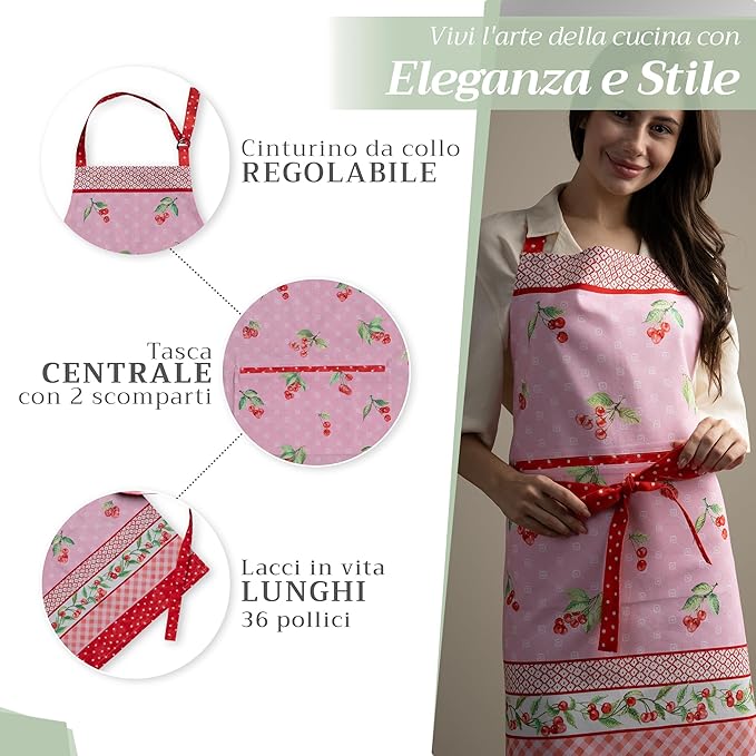 Maison d' Hermine 100% Cotton Apron for women with Pocket Kitchen Chef Apron for Men Cooking Mothers Day Gifts - Image 5