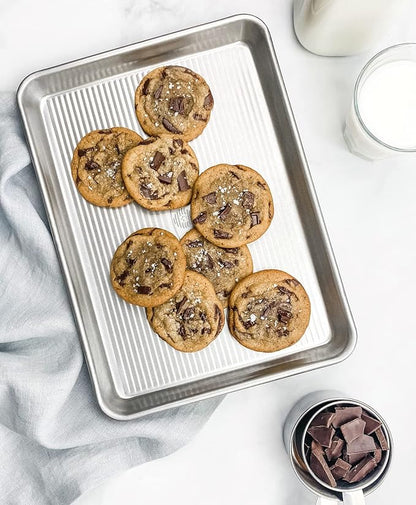 USA Pan Bakeware Nonstick Quarter Sheet Pan, Baking Sheet Aluminized Steel, Pan Measures: 13 x 9.5 x 1 inches - Image 4