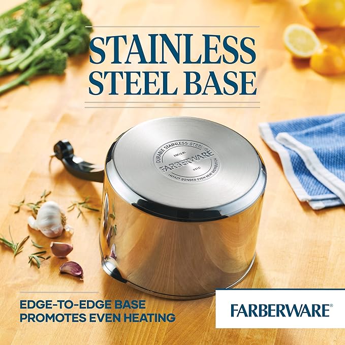 Farberware Classic Stainless Steel 3-Quart Covered Straining Saucepan - - Silver - Image 7