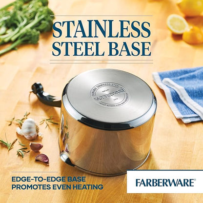 Farberware Classic Stainless Steel 3-Quart Covered Straining Saucepan - - Silver - Image 7