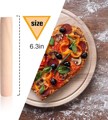 Patelai 20 Pieces Small Wooden Rolling Pin, Dumpling Dough Roller Wooden Mini Rolling Pins Kitchen Utensil Tool for Fondant, Pasta, Bread, Pastry, Cookies, Pizza, Pie, Cylinder Style, 6.3 Inch - Image 3