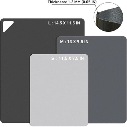 WK Flexible Plastic Cutting Boards for Kitchen, 6 Pieces Cutting Board Mats, Thin Cutting Board Sheets, Dishwasher Safe, BPA Free, Multi Sizes Set of 6 - Image 4