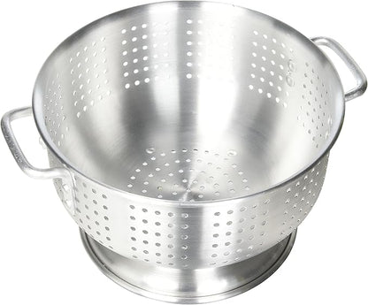 Winco Aluminum Colander with Base, 8-Quart, Medium