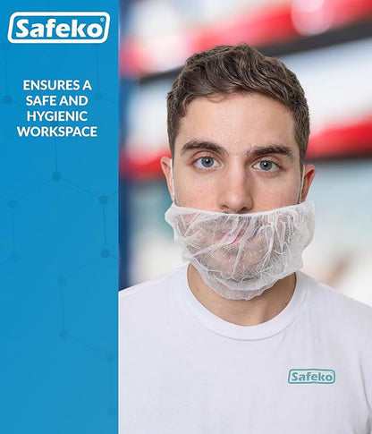 Beard Nets, Disposable Beard Covers, Beard Net for Food Service, Cooking, Cleaning, 18" and 21"