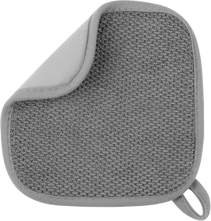 GeeRic Microfiber Dish Drying Mat, Super Absorbent Kitchen Dish Drying Pad for Mother's Day, Reversible Gift Mats for Countertop, 7 * 7 inch Gray - Image 7